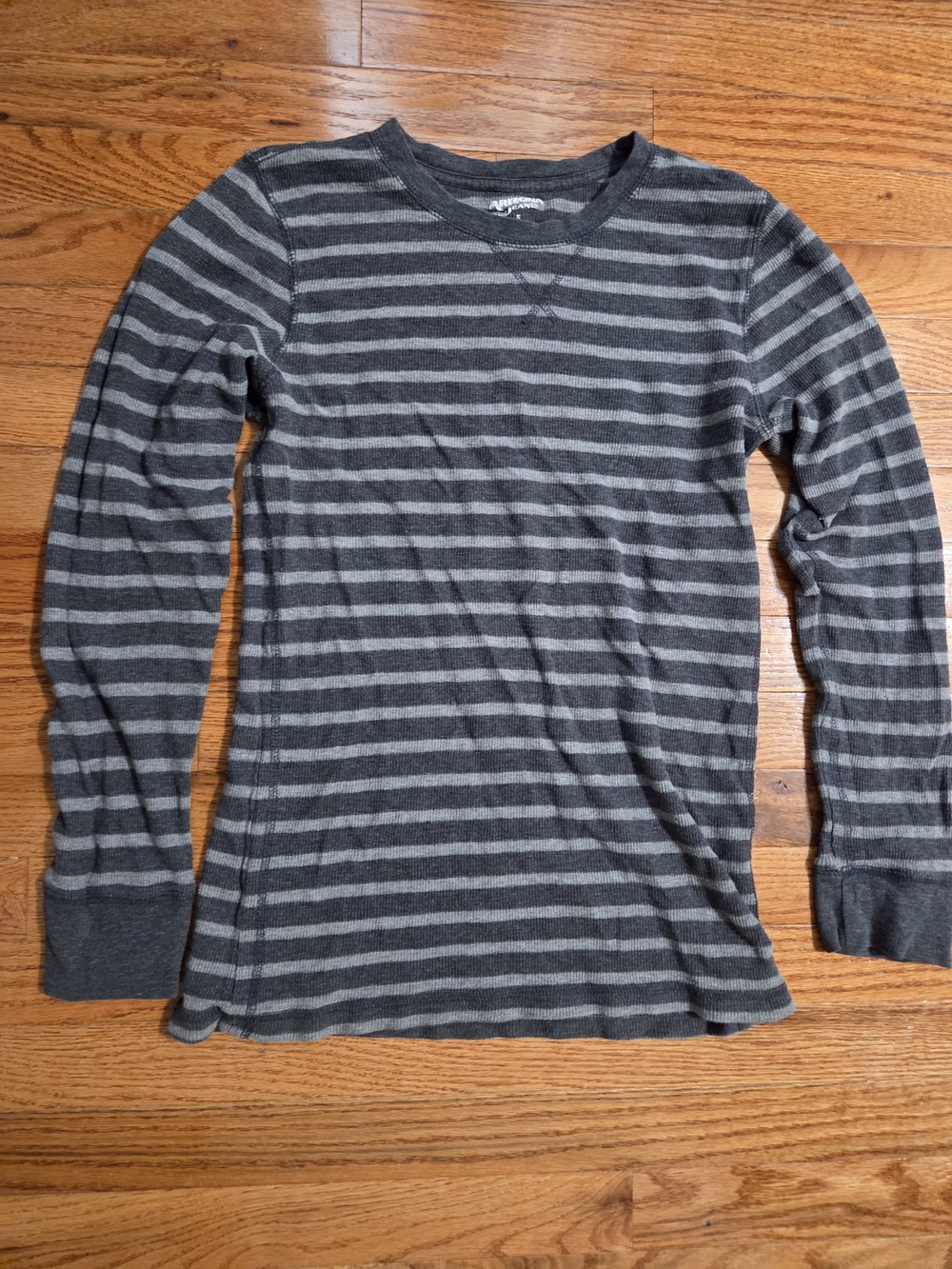 TUFF!!! Arizona Jean Company Men's Long Sleeve Gray and Charcoal Striped Thermal